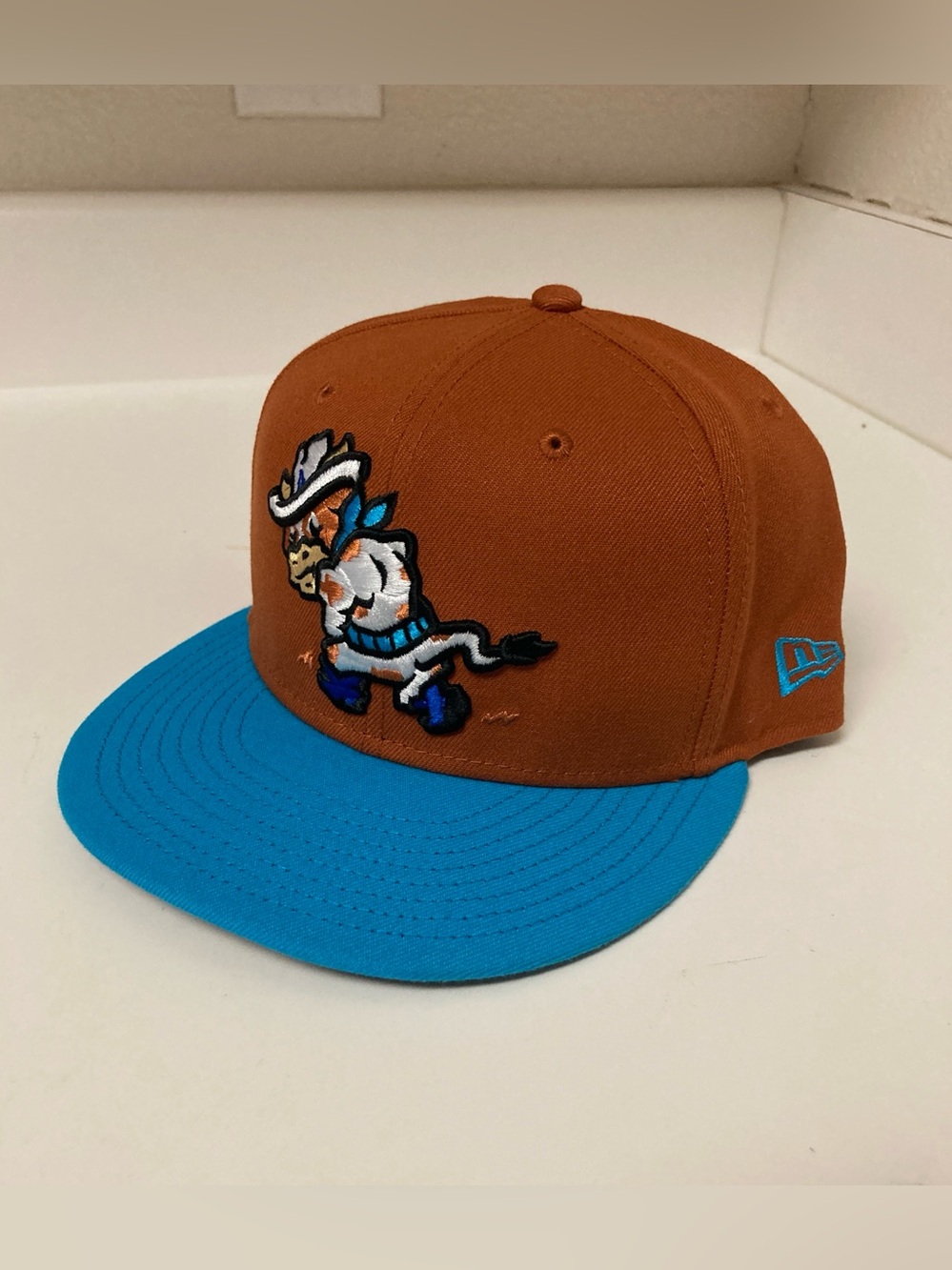 New Era Amarillo Sod Poodles Calf Fries 59fifty Hat 7 5/8 MiLB Baseball Brown